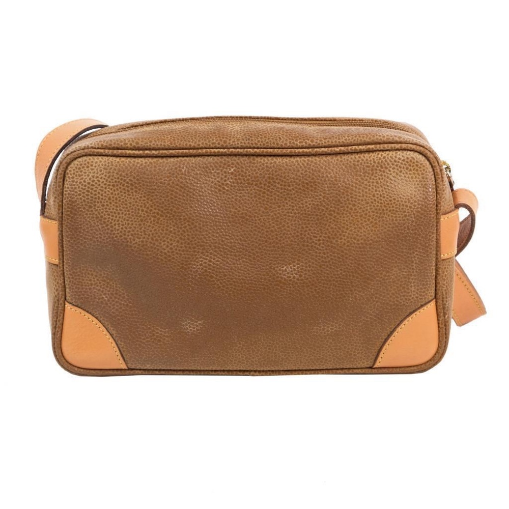 BRIC'S Crossbody Purse Handbag Leather Brown Grainy Camera Style Made in ITALY - Picture 4 of 7